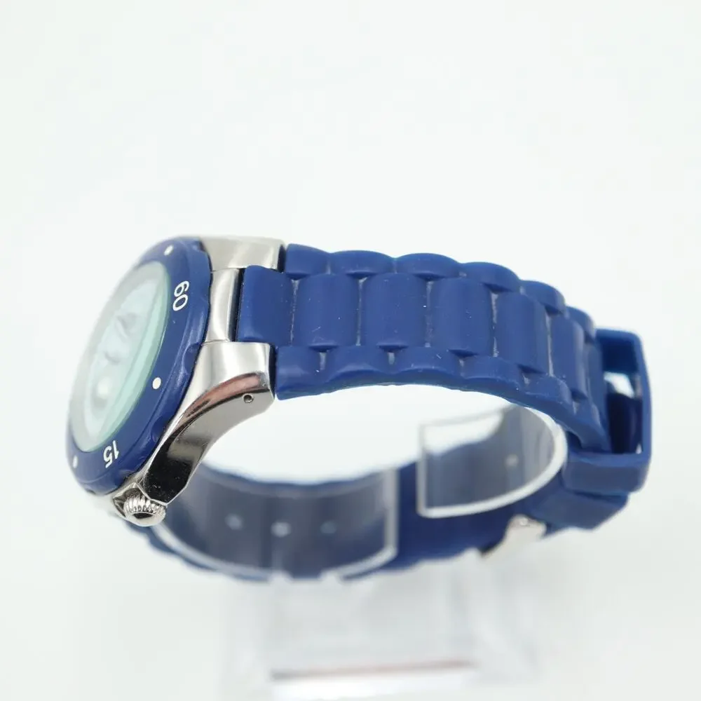 Invicta Mens Multifunction Watch 38mm White Dial Blue Bezel Silicone Strap